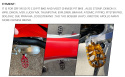 Podnóżki aluminiowe enduro Dirt Bike RF50/CRF70/CRF110/XR50 czerwone