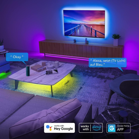 TAŚMA LED GOVEE H6159 STEROWANIE KOLORAMI RGB LED STRIP LIGHT 5M APLIKACJA TAŚMA LED GOVEE H6159 STEROWANIE KOLORAMI RGB LED STRIP LIGHT 5M APLIKACJA