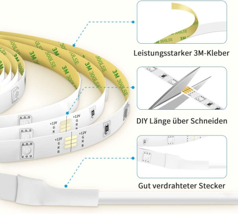 TAŚMA LED GOVEE H6189 STEROWANIE KOLORAMI RGBIC LED STRIP LIGHT 2x 5M PILOT TAŚMA LED GOVEE H6189 STEROWANIE KOLORAMI RGBIC LED STRIP LIGHT 2x 5M PILOT