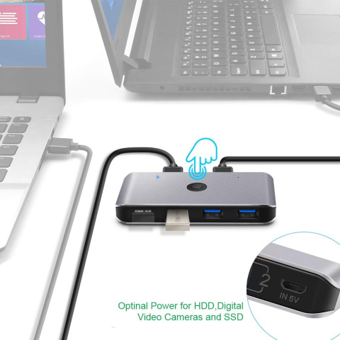 ROZDZIELACZ SWITCH PRZEŁĄCZNIK BOX KVM x4 USB 3.0 TRANSFER DANYCH ADAPTER ROZDZIELACZ SWITCH PRZEŁĄCZNIK BOX KVM x4 USB 3.0 TRANSFER DANYCH ADAPTER
