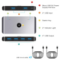 ROZDZIELACZ SWITCH PRZEŁĄCZNIK BOX KVM x4 USB 3.0 TRANSFER DANYCH ADAPTER ROZDZIELACZ SWITCH PRZEŁĄCZNIK BOX KVM x4 USB 3.0 TRANSFER DANYCH ADAPTER