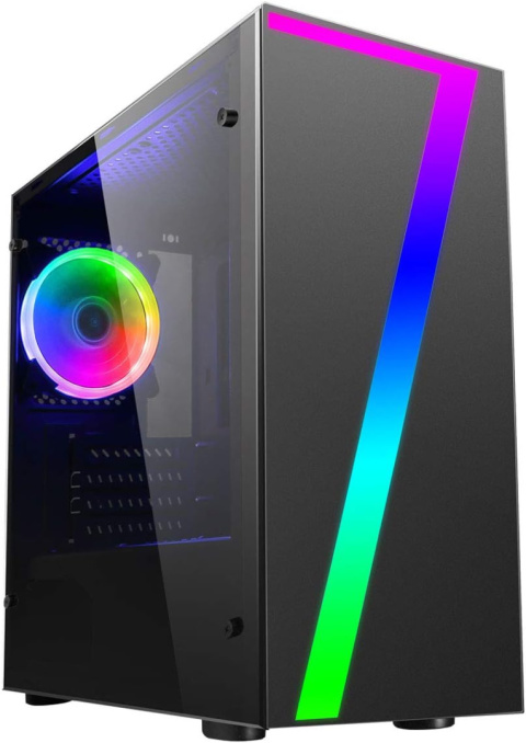 Obudowa Komputerowa PC CiT SEVEN RGB Wentylator mini tower okno Obudowa Komputerowa PC CiT SEVEN RGB Wentylator mini tower okno