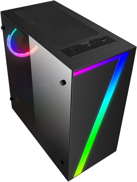 Obudowa Komputerowa PC CiT SEVEN RGB Wentylator mini tower okno Obudowa Komputerowa PC CiT SEVEN RGB Wentylator mini tower okno