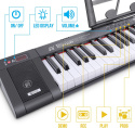 DUŻY KEYBOARD 111cm PIANINO DO NAUKI PODŚWIETLANE KLAWISZE MQ-6151L61