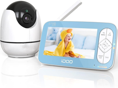 Elektroniczna Niania KAMERA LCD Tryb nocny Termometr kołysanki HD 5" Elektroniczna Niania KAMERA LCD Tryb nocny Termometr kołysanki HD 5"