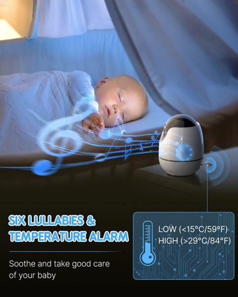 Elektroniczna Niania KAMERA LCD Tryb nocny Termometr kołysanki HD 5" Elektroniczna Niania KAMERA LCD Tryb nocny Termometr kołysanki HD 5"