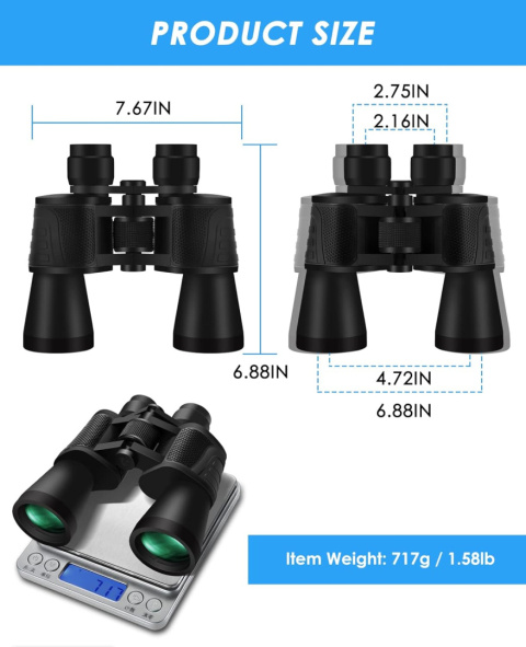 Wodoodporna lornetka Uplayteck HD IPX5 dla dorosły 10x50 mm 10X Wodoodporna lornetka Uplayteck HD IPX5 dla dorosły 10x50 mm 10X
