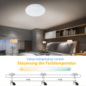 Lampa sufitowa okrągła panel LED Briloner 23W 2100lm 3000-6500k biała 38cm Lampa sufitowa okrągła panel LED Briloner 23W 2100lm 3000-6500k biała 38cm