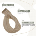 Doczepiane włosy 100% naturalne ludzkie 55cm 100g blond z pasemkami Doczepiane włosy 100% naturalne ludzkie 55cm 100g blond z pasemkami