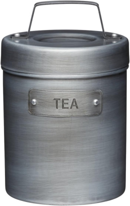 KitchenCraft Pojemnik na Herbatę Industrial METALOWY puszka z pokrywką