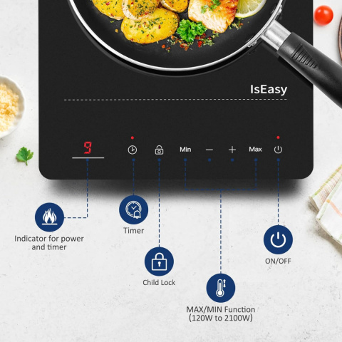 PŁYTA INDUKCYJNA KUCHENKA JEDNOPALNIKOWA TIMER BLOKADA PRZED DZIECMI PŁYTA INDUKCYJNA KUCHENKA JEDNOPALNIKOWA TIMER BLOKADA PRZED DZIECMI
