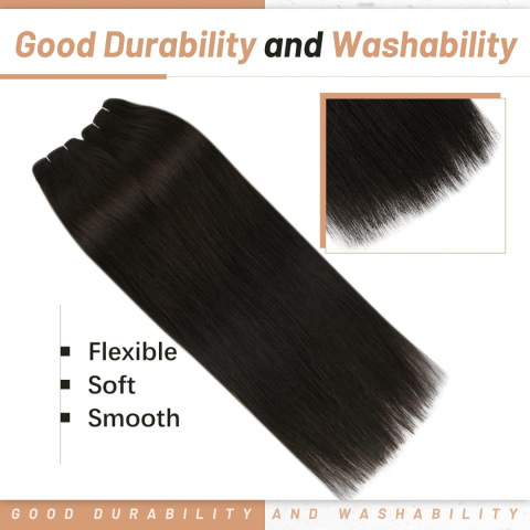 Doczepiane włosy 100% naturalne ludzkie 55cm 50g ciemny brąz proste Doczepiane włosy 100% naturalne ludzkie 55cm 50g ciemny brąz proste