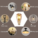 3x Żarówka E27 dekoracyjna ozdobna retro Edison ST64 4W światło akcentujące 3x Żarówka E27 dekoracyjna ozdobna retro Edison ST64 4W światło akcentujące