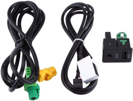 Samochodowy przełącznik USB/AUX 3.5mm złącze adaptera BMW serii 3/5/E90/E87