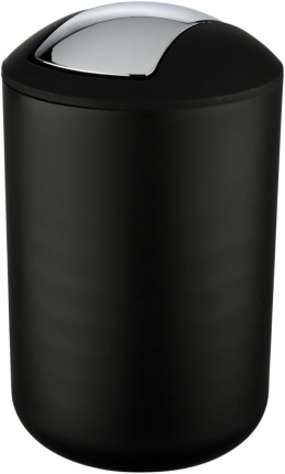 WENKO kosz pojemnik Brasil z uchylną pokrywką czarny L 6,5 litra