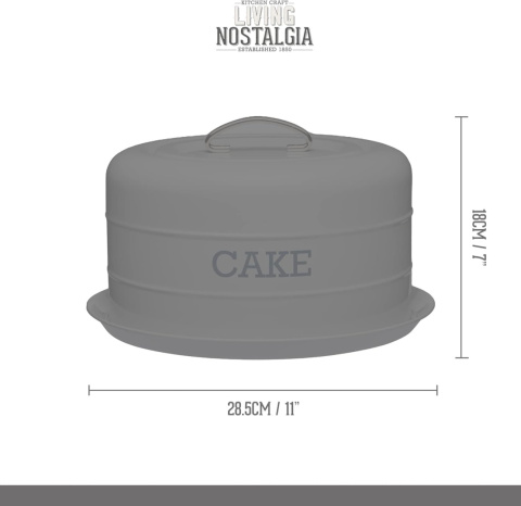Stalowa patera z kloszem na ciasto tort wypieki KitchenCraft 28.5cm Stalowa patera z kloszem na ciasto tort wypieki KitchenCraft 28.5cm