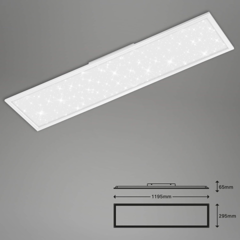 Briloner Leuchten Ultra Płaski Plafon Sufitowy LED 30 x 120 cm pilot biały Briloner Leuchten Ultra Płaski Plafon Sufitowy LED 30 x 120 cm pilot biały