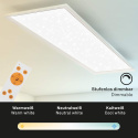 Briloner Leuchten Ultra Płaski Plafon Sufitowy LED 30 x 120 cm pilot biały Briloner Leuchten Ultra Płaski Plafon Sufitowy LED 30 x 120 cm pilot biały