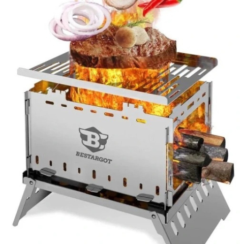 Grill kempingowy składany stal nierdzewna przenośny Hobo Bestargot Gazowy Grill kempingowy składany stal nierdzewna przenośny Hobo Bestargot Gazowy