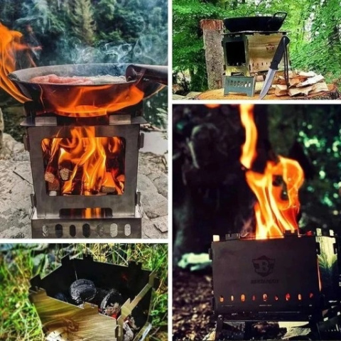 Grill kempingowy składany stal nierdzewna przenośny Hobo Bestargot Gazowy Grill kempingowy składany stal nierdzewna przenośny Hobo Bestargot Gazowy