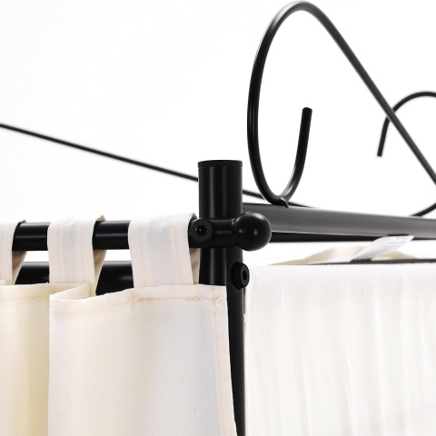 Szafa garderoba z zasłoną składana wieszak półki czarna SONGMICS DUŻA