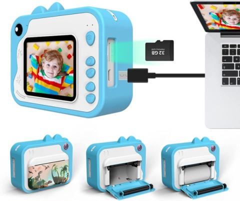 Aparat dla Dzieci z Drukarką 12MP 32GB 3 rolki nb2 Aparat dla Dzieci z Drukarką 12MP 32GB 3 rolki nb2