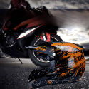 KASK MOTOCYKLOWY ENDURO CROSS + RĘKAWICE
