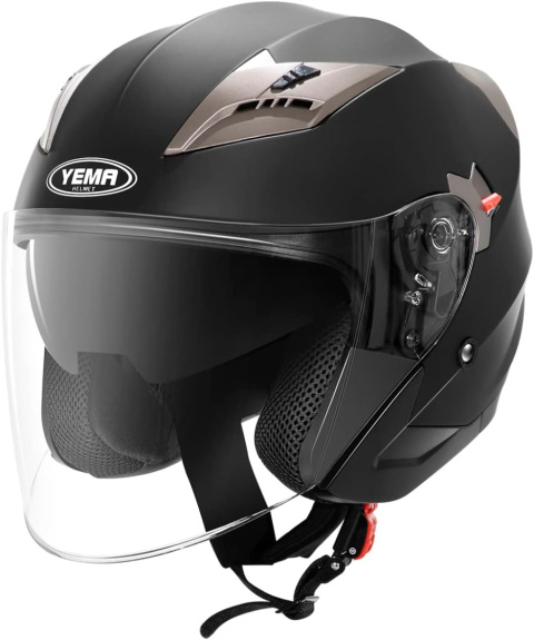Kask motocyklowy Yema YM-627 rozmiar M czarny mat z szybą quad cross Kask motocyklowy Yema YM-627 rozmiar M czarny mat z szybą quad cross