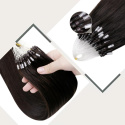 Naturalne włosy 100% ludzkie MIKRORINGI RINGI 50cm 50g 50szt pasm brąz Naturalne włosy 100% ludzkie MIKRORINGI RINGI 50cm 50g 50szt pasm brąz