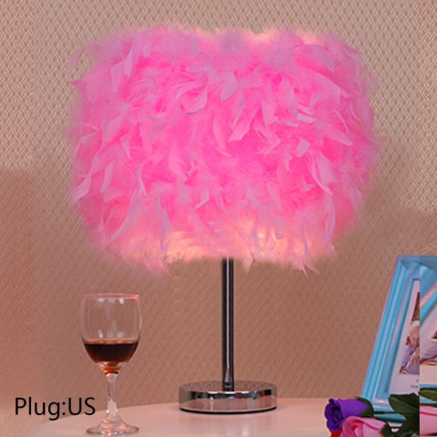 Lampka Nocna LED Dekoracyjna Ozdobna Na Biurko Piórka 36cm do sypialni Lampka Nocna LED Dekoracyjna Ozdobna Na Biurko Piórka 36cm do sypialni