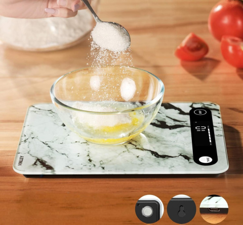WAGA KUCHENNA ELEKTRONICZNA TAROWANIE LCD DO 10KG OD 1G SZKLANA+ABS WAGA KUCHENNA ELEKTRONICZNA TAROWANIE LCD DO 10KG OD 1G SZKLANA+ABS