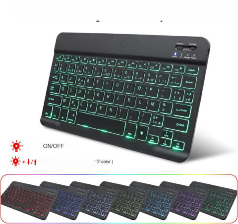 Bezprzewodowa mini klawiatura ZIENSTAR bluetooth AZERTY podświetlenie Bezprzewodowa mini klawiatura ZIENSTAR bluetooth AZERTY podświetlenie