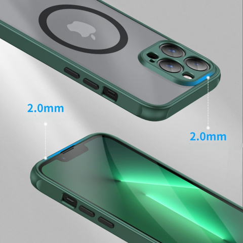 Pokrowiec etui case do iPhone 14 Pro Max 6,7' Magsafe zielony Pokrowiec etui case do iPhone 14 Pro Max 6,7' Magsafe zielony