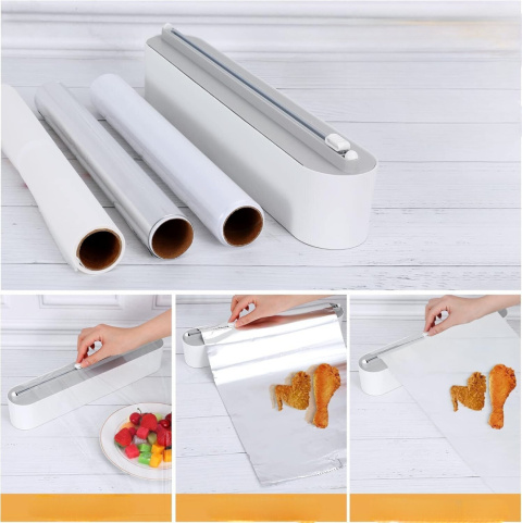 DOZOWNIK KUCHENNY FOLII SPOŻYWCZEJ OBCINACZ PODAJNIK FOLII ALUMINIOWEJ DOZOWNIK KUCHENNY FOLII SPOŻYWCZEJ OBCINACZ PODAJNIK FOLII ALUMINIOWEJ