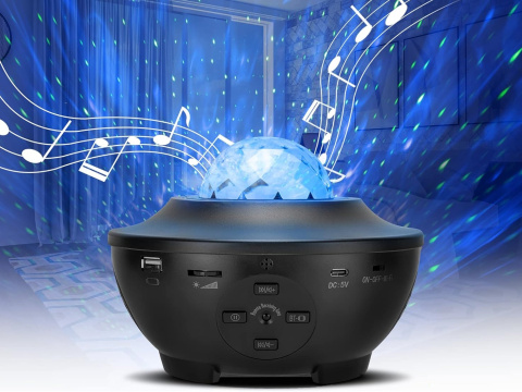 PROJEKTOR GWIAZD LED LAMPKA NOCNA PILOT BLUETOOTH APLIKACJA GŁOŚNIK PROJEKTOR GWIAZD LED LAMPKA NOCNA PILOT BLUETOOTH APLIKACJA GŁOŚNIK
