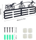Wieszak na medale ścienny SWIM/BIKE/RUN czarny pływanie rower bieg Wieszak na medale ścienny SWIM/BIKE/RUN czarny pływanie rower bieg