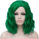 Peruka włosy zielone cosplay halloween anime krótki bob 35cm Peruka włosy zielone cosplay halloween anime krótki bob 35cm