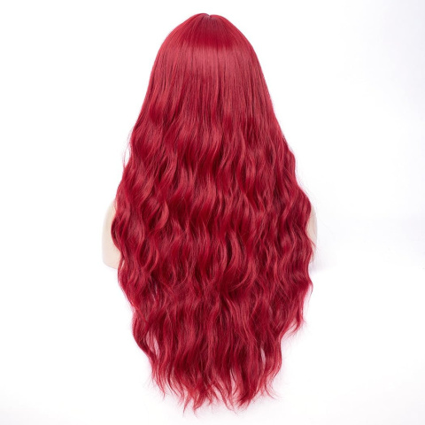 Peruka syntetyczna włosy czerwona cosplay anime długie 60 cm Peruka syntetyczna włosy czerwona cosplay anime długie 60 cm