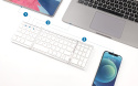 Składana klawiatura Bluetooth Sikai z klawiaturą numeryczną QWERTY biała Składana klawiatura Bluetooth Sikai z klawiaturą numeryczną QWERTY biała
