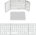 Składana klawiatura Bluetooth Sikai z klawiaturą numeryczną QWERTY biała Składana klawiatura Bluetooth Sikai z klawiaturą numeryczną QWERTY biała