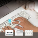 Składana klawiatura Bluetooth Sikai z klawiaturą numeryczną QWERTY biała Składana klawiatura Bluetooth Sikai z klawiaturą numeryczną QWERTY biała