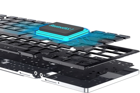 Składana klawiatura Bluetooth Sikai z klawiaturą numeryczną QWERTY czarna Składana klawiatura Bluetooth Sikai z klawiaturą numeryczną QWERTY czarna
