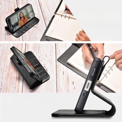 Skórzane Etui z klapką i portfelem do Samsung Galaxy A33 5G 6.4" czarny Skórzane Etui z klapką i portfelem do Samsung Galaxy A33 5G 6.4" czarny