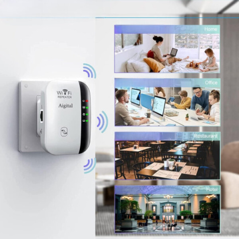 WZMACNIACZ SYGNAŁU Wi-Fi MOCNY REPEATER Aigital N300 300Mb/s 2,4 GHz WZMACNIACZ SYGNAŁU Wi-Fi MOCNY REPEATER Aigital N300 300Mb/s 2,4 GHz
