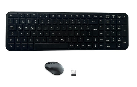Zestaw bezprzewodowa klawiatura i mysz 2,4GHz QWERTZ KM24 TopMate Zestaw bezprzewodowa klawiatura i mysz 2,4GHz QWERTZ KM24 TopMate