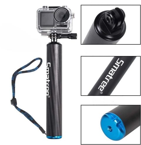 Pływający kijek do selfie z włókna węglowego Smatree F2 do GoPro Hero 2018 Pływający kijek do selfie z włókna węglowego Smatree F2 do GoPro Hero 2018
