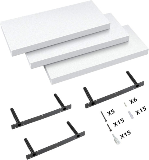 Półka wisząca regał ścienny STOREMIC SMFS08 38 x 17 cm biały 3 szt Półka wisząca regał ścienny STOREMIC SMFS08 38 x 17 cm biały 3 szt