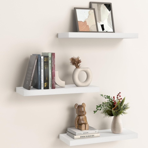 Półka wisząca regał ścienny STOREMIC SMFS08 38 x 17 cm biały 3 szt Półka wisząca regał ścienny STOREMIC SMFS08 38 x 17 cm biały 3 szt