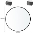 LUSTRO OKRĄGŁE ŚCIENNE LOFT METALOWA RAMA 50 CM SALON ŁAZIENKA BIURO LUSTRO OKRĄGŁE ŚCIENNE LOFT METALOWA RAMA 50 CM SALON ŁAZIENKA BIURO