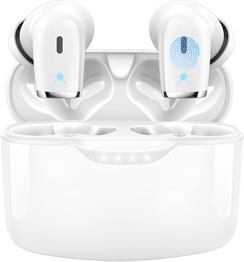 Słuchawki douszne bezprzewodowe bluetooth 5.2 Jesebang IT100 biały etu Słuchawki douszne bezprzewodowe bluetooth 5.2 Jesebang IT100 biały etu